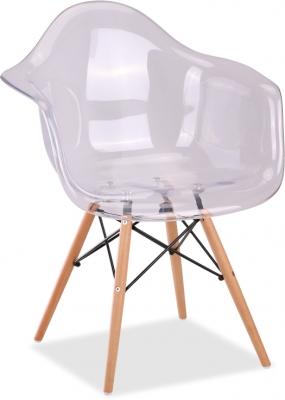 Стул Eames Style DAW прозрачный пластик